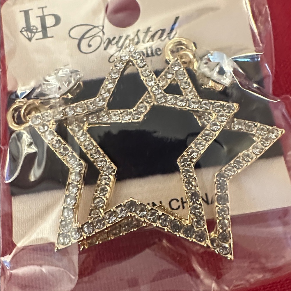 Star Earrings - Gold and Silver New in sealed bag